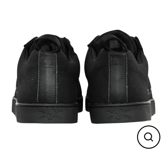 New in box Woobies Mod 1 Shoes Mens Canvas black Lo Top Lace Up men's 7.5 - Picture 3 of 12